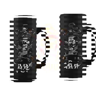 Pirate Skull And Swords ARRR Pirate Graphic Print Coffee Mug - Monsterry