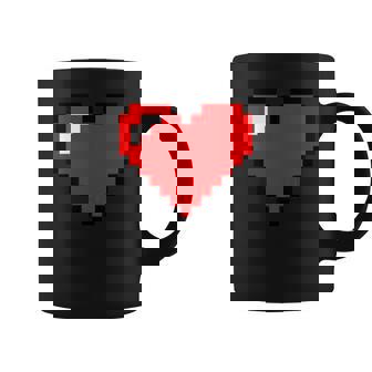 Pixel Heart Pocket Valentine's Day Graphic Print Coffee Mug - Monsterry