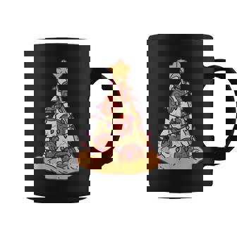 Pizza Christmas Tree Pepperoni Pizza Slice Food Xmas Party Graphic Print Coffee Mug - Monsterry