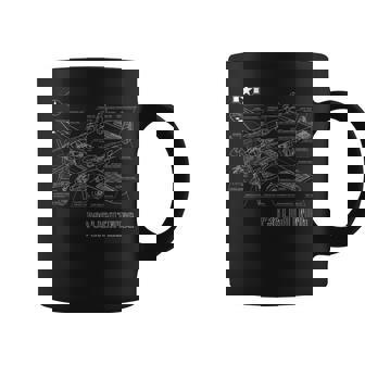 Plano Del Caza P-38 Lightning De La Segunda Guerra Mundial Taza de café - Regaloses