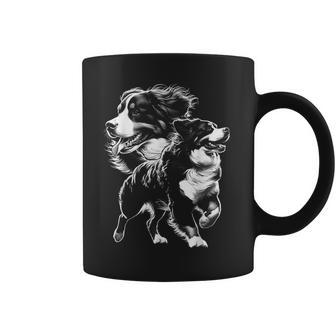 Playful Bernese Mountain Dog In Cool Drawing Style Tassen - Geschenkecke