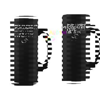 Please Be Patient I Have Autism Shirt Autism Infinity Symbol Graphic Print Coffee Mug - Monsterry