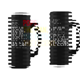 Pops The Man The Myth The Legend Father's Day For Grandpa Coffee Mug | Mazezy