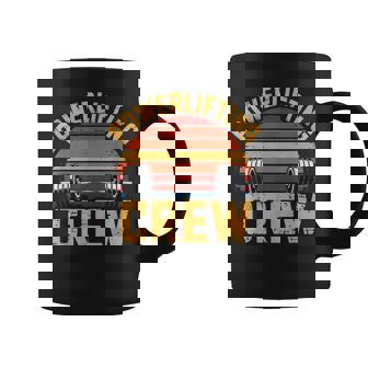 Powerlifting Crew Retro Body Builder Entrenamiento Powerlifting Taza de café - Regaloses