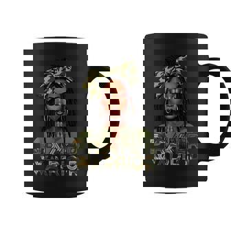 Prayer Warrior Locs Christian Black Woman Camo Bandana Coffee Mug - Thegiftio UK