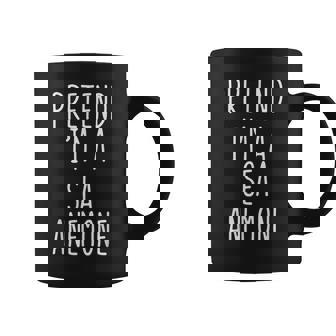 Pretend I'm A Sea Anemone Costume Halloween Lazy Easy Graphic Print Coffee Mug - Monsterry
