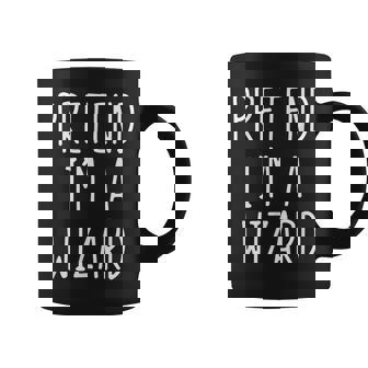 Pretend I'm A Wizard Costume Halloween Lazy Easy Graphic Print Coffee Mug - Monsterry