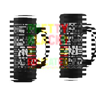 Pretty Black And Educated African Melanin Black History Girl Coffee Mug - Seseable
