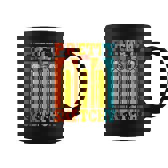 Pretty Sketchy Pencils Sketch Sketching Paint Graphic Print Coffee Mug - Monsterry