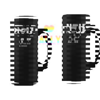 Proud Ally LGBT Heart Gay Pride Month Graphic Print Coffee Mug - Monsterry