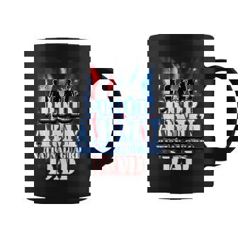 Proud Army National Guard Dad USA Flag Shirt Fathers Day Graphic Print Coffee Mug - Monsterry