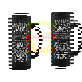 Proud Autism Aunt Autistic Nephew Autism Awareness Auntie Coffee Mug - Thegiftio UK