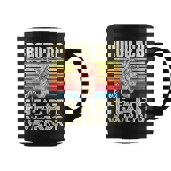 Proud Dad Of A Heart Warrior Heart Attack Survivor Recovery Graphic Print Coffee Mug - Monsterry