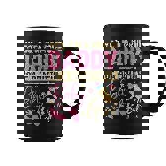 Proud Girl Daddy Newborn Daughter Dad Family Baby Shower Graphic Print Coffee Mug - Monsterry