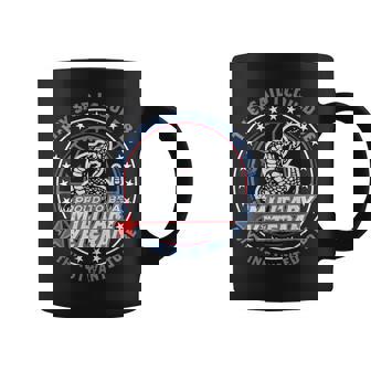 Proud To Be A Military Veteran Service Esteem Patriotic Seal Graphic Print Coffee Mug - Monsterry