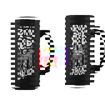 Proud Queer Democrat LGBTQ Gay Liberal Voter Political Graphic Print Coffee Mug - Monsterry