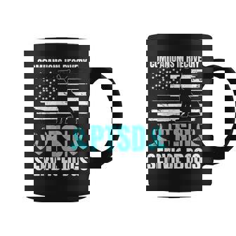 Ptsd Perro De Servicio Bandera Estadounidense Ptsdeteranos De Ee Uu Taza de café - Regaloses