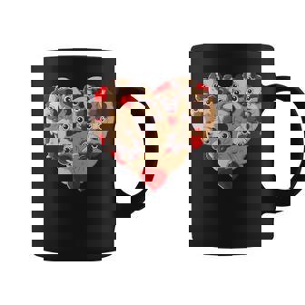 Pug Valentine's Day Heart Dog Lover Kids Cute Love Pug Dogs Graphic Print Coffee Mug - Monsterry