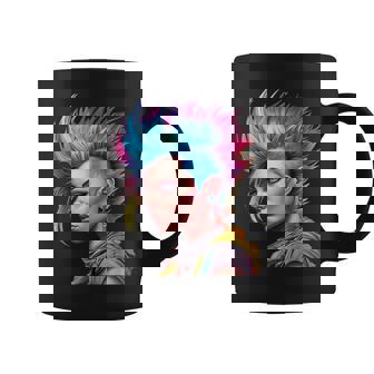 Punk Punk Rebelde Rocklady Icono Taza de café - Regaloses