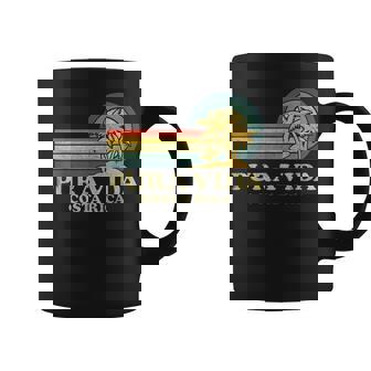 Pura Vida Beach Costa Rica Family Vacation Vintage Palm Tree Coffee Mug | Seseable CA