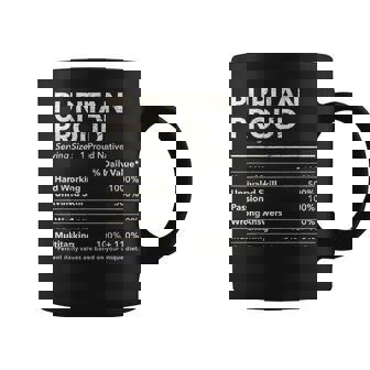 Puritan Colorado Proud Nutrition Facts Graphic Print Coffee Mug - Monsterry
