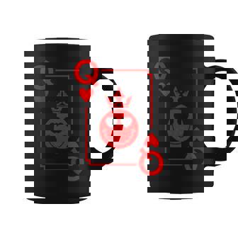 Queen Of Hearts Playing Cards Matching Valentines Day Couple Coffee Mug | Seseable CA