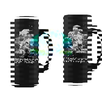 Rabbit Hare Animal Full Moon At Night Bunny 8-Bit Pixel Art Graphic Print Coffee Mug - Monsterry