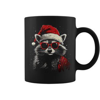 Raccoon With Christmas Hat Christmas Tassen - Geschenkecke