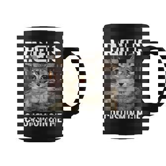 Rage Is Consuming Me Cat Meme Coffee Mug - Monsterry