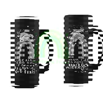 Rainbow In March We Wear Green Cerebral Palsy Awareness Coffee Mug | Mazezy