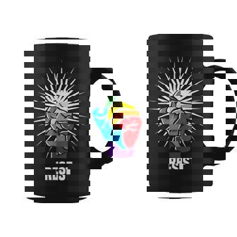 Rainbow Resist Trump Anti-Trump LGBT Gay Pride Tee Graphic Print Coffee Mug - Monsterry