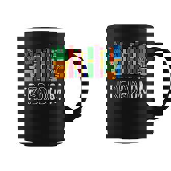 Reading Freadom Freedom Book Lover Bookworm Men Women Kids Graphic Print Coffee Mug - Monsterry