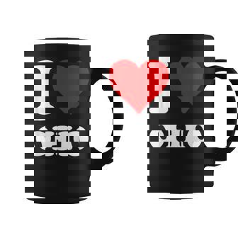 Red Heart I Love Ohio Graphic Print Coffee Mug - Monsterry