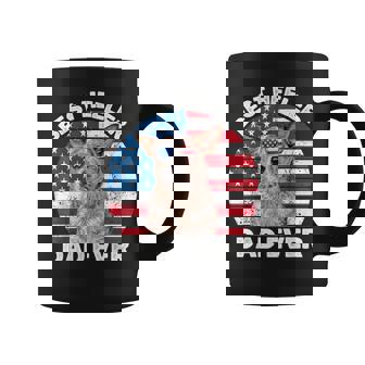 Red Heeler Dad American Flag Australian Cattle Dog Patriotic Graphic Print Coffee Mug - Monsterry