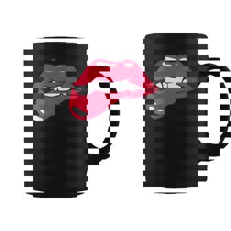 Red Lips Good For Kissing French Kisses Good Kisser Graphic Print Coffee Mug - Monsterry