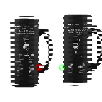 Red Wine Lovers Cabernet Sauvignon Calling Drinker Costume Graphic Print Coffee Mug - Monsterry