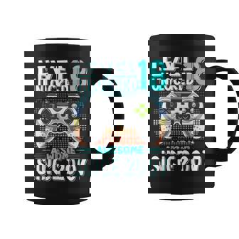 Regalo Nino 18 Anos Level 18 Unlocked 2007 18 Year Old Taza de café - Regaloses