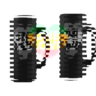 Reggae Heart One Love Rasta Reggae Music Rastafarian Jamaica Coffee Mug | Mazezy