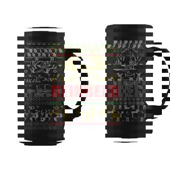 REINBEER DEER HUNTING SHIRT Reindeer Games Beer Drinking Graphic Print Coffee Mug - Monsterry