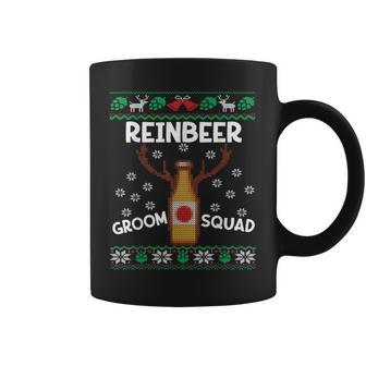 Reinbeer Groom Squad Groomsmen Bachelor Party Christmas Graphic Print Coffee Mug - Monsterry
