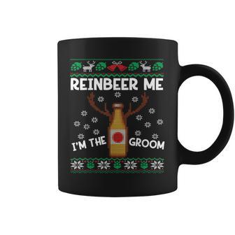 Reinbeer Me I'm The Groom Bachelor Party Ugly Christmas Graphic Print Coffee Mug - Monsterry