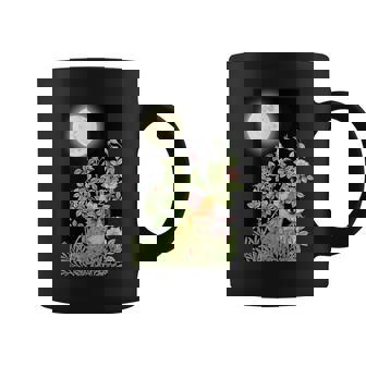 Renard De Nuit Sous La Rose Sauvage Tasse - Cadeauxyz
