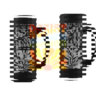 Resist Fascism Retro Boho Feminist Pro Choice Human Rights Coffee Mug - Monsterry