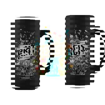 Resist Floral Statue Of Liberty Protest Coffee Mug - Seseable