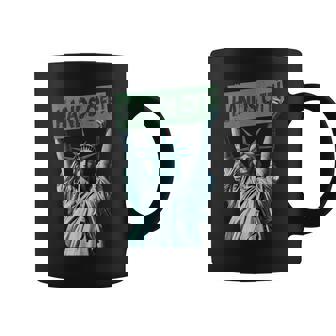 Resist And Protest Hands Off Statue Of Liberty Coffee Mug | Mazezy
