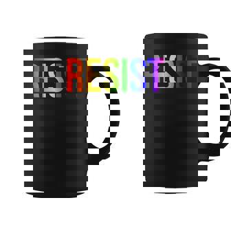 Resist Rainbow Flag Nationa Pride March Shirt Graphic Print Coffee Mug - Monsterry