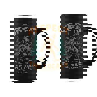 Respect The Locals Bigfoot Sasquatch American National Parks Coffee Mug | Seseable CA