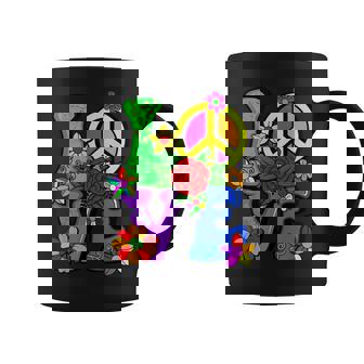 Retro 60's 70's Flower Power Hippy Groovy Love Peace Hippie Graphic Print Coffee Mug - Monsterry