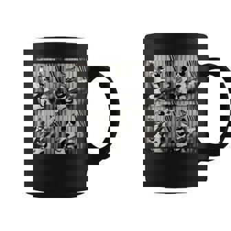 Retro Cat Playing Guitar Rock Vintage Cat Photobooth Graphic Print Coffee Mug - Monsterry