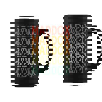 Retro Custom First Name Maddox Graphic Print Coffee Mug - Monsterry